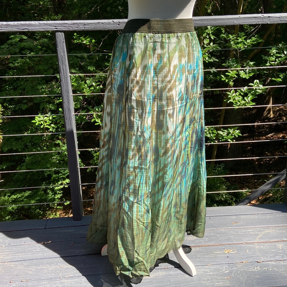 Gorgeous silky light white long skirt